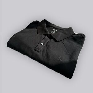 BRAND NEW UNUSED/UNWASHED - Banana Republic Pique Polo Black L-Tall
